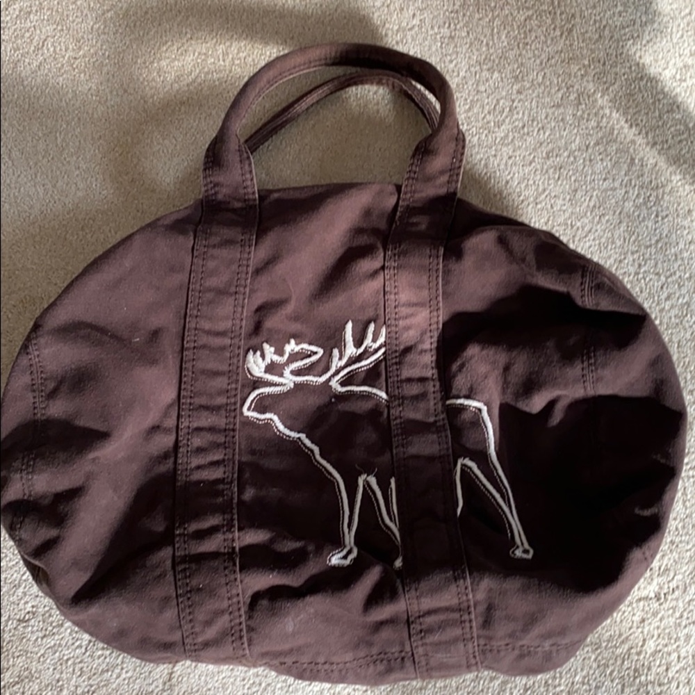 Abercrombie - Brown Denim Zippered Duffle/Tote